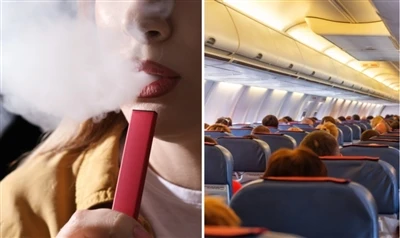 koj tuaj yeem ua cov vapes pov tseg ntawm lub dav hlau
